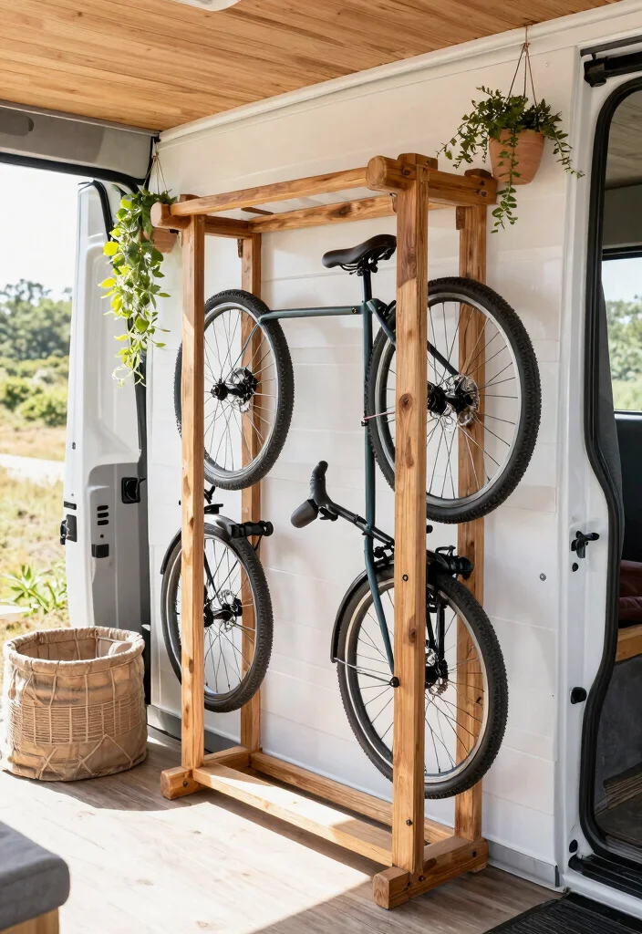 9 Clever Van Bike Storage Ideas for Outdoor Adventures 1. Vertical Bike Rack for Space Efficiency 0