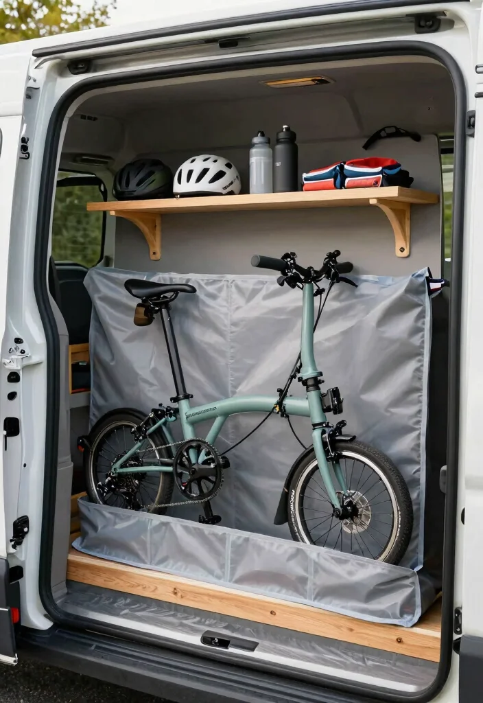 9 Clever Van Bike Storage Ideas for Outdoor Adventures 2. Foldable Bike Storage Solutions 0