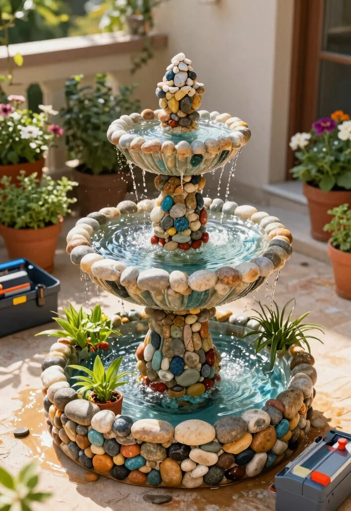 9 Compact Balcony Water Fountain Ideas for Apartments 5. DIY Balcony Fountain 0