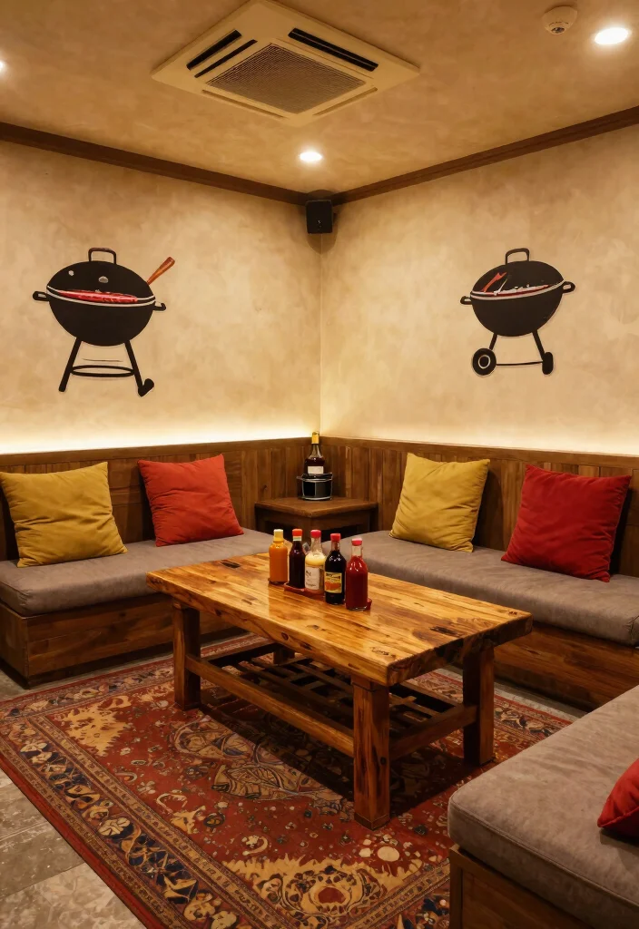 9 Cool Smoker Room Ideas for Indoor BBQ Enthusiasts 2. Cozy Smoky Seating Area 0