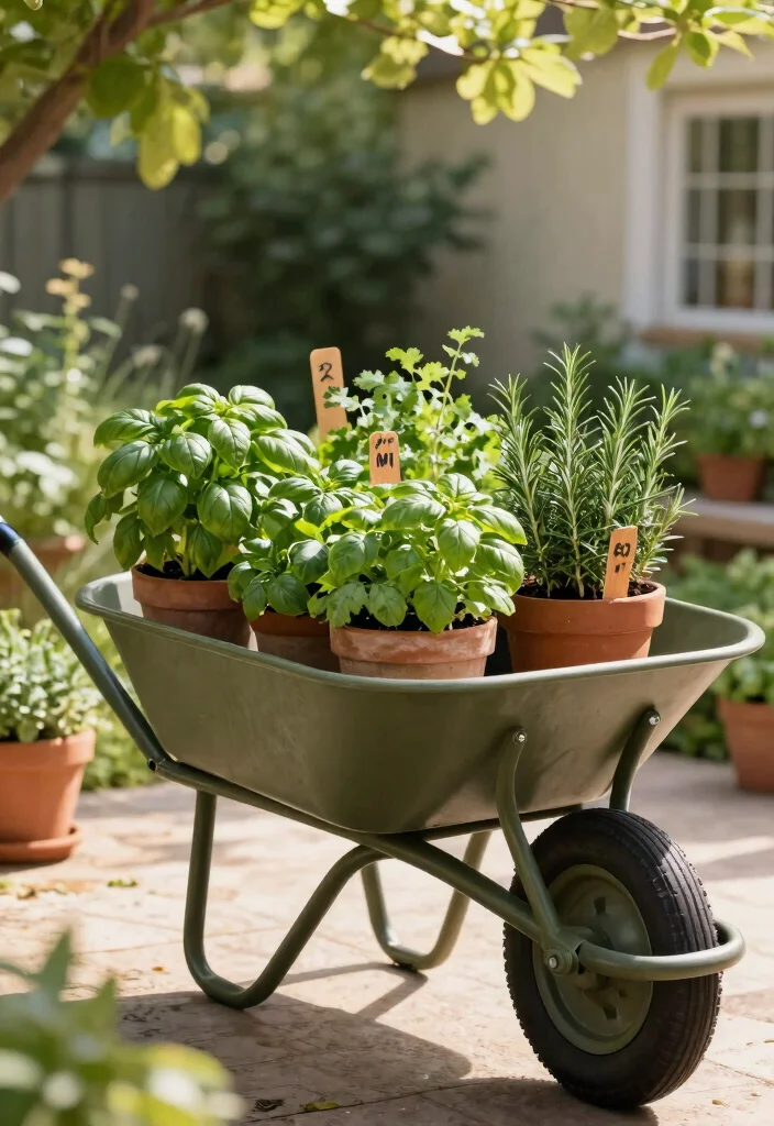 9 Creative Painted Wheelbarrow Ideas to Brighten Your Lawn 2 9 Creative Painted Wheelbarrow Ideas to Brighten Your Lawn 2. Herb Heaven Wheelbarrow 0