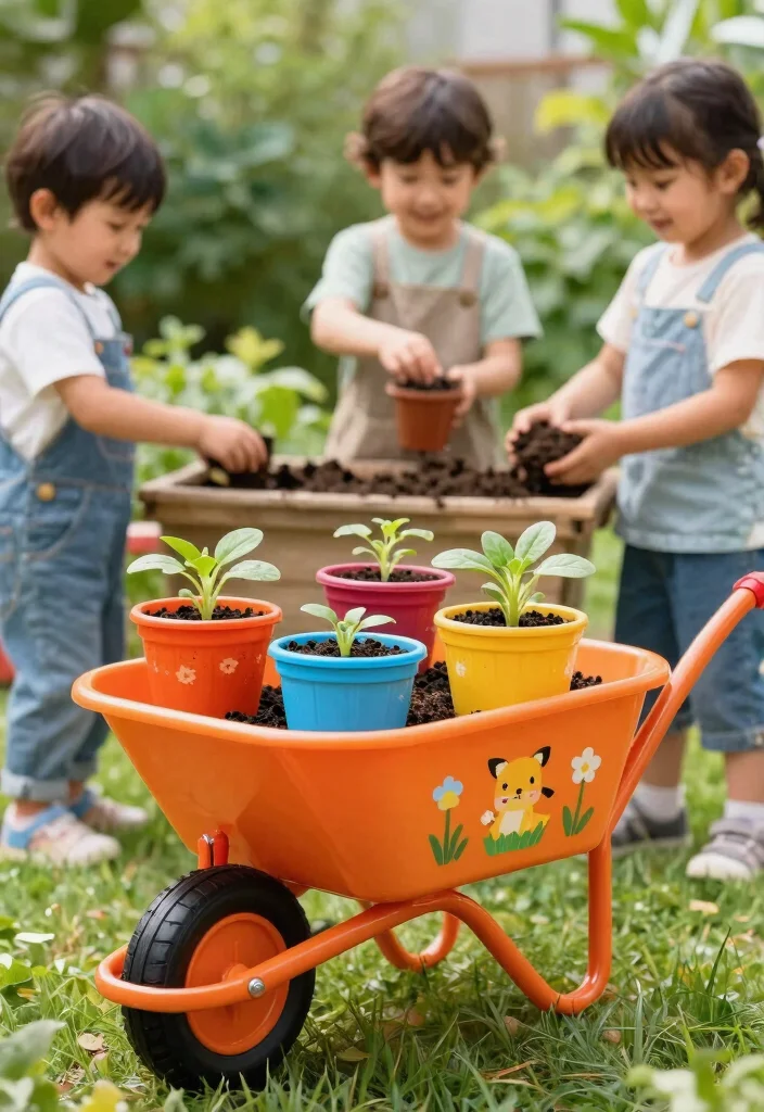 9 Creative Painted Wheelbarrow Ideas to Brighten Your Lawn 6 9 Creative Painted Wheelbarrow Ideas to Brighten Your Lawn 6. Childrens Play Garden Wheelbarrow 0