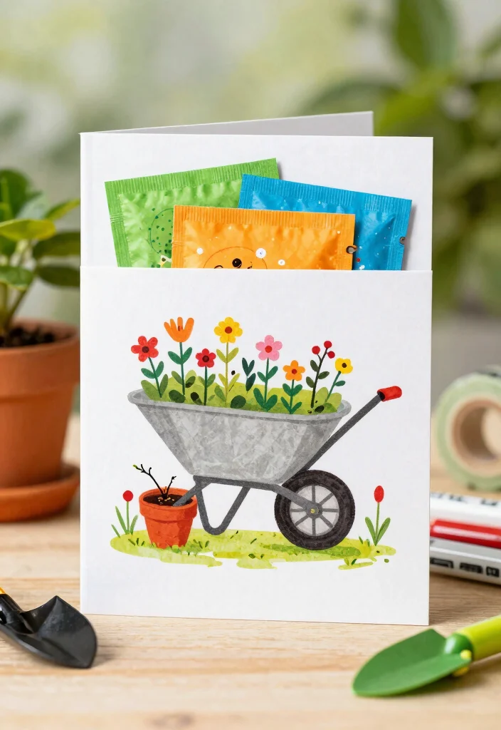 9 Creative Wheelbarrow Card Ideas for Birthday Celebrations 3 9 Creative Wheelbarrow Card Ideas for Birthday Celebrations 3. Wheelbarrow Card with Seed Packets 0