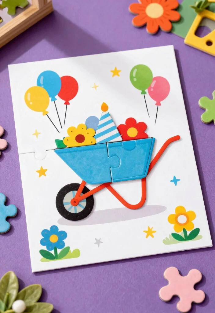 9 Creative Wheelbarrow Card Ideas for Birthday Celebrations 9 9 Creative Wheelbarrow Card Ideas for Birthday Celebrations 9. Interactive Wheelbarrow Birthday Puzzle Card 0