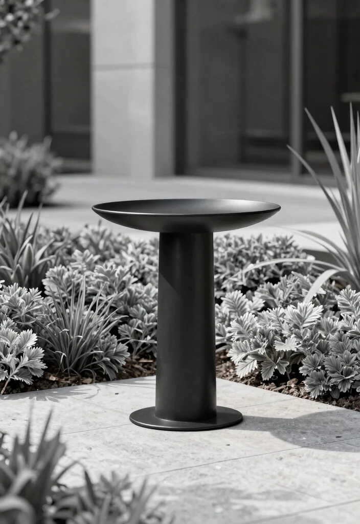 9 Elegant Metal Bird Bath Ideas Vintage Garden Style 5. Minimalist Modern Designs 0