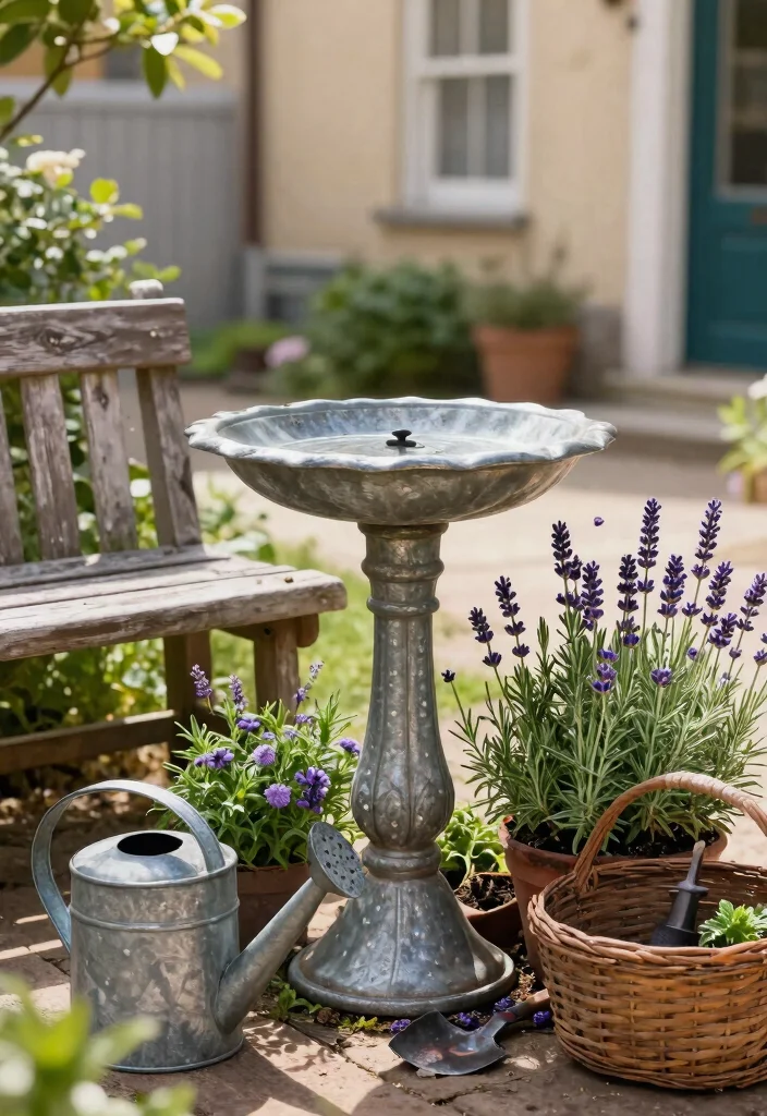 9 Elegant Metal Bird Bath Ideas Vintage Garden Style 8. Charming Cottage Styles 0
