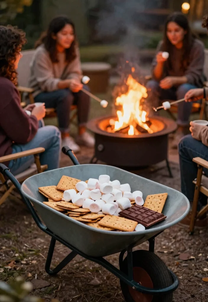 9 Fun Wheelbarrow Cooler Party Ideas for Summer BBQs 7. Smores and Chill 0