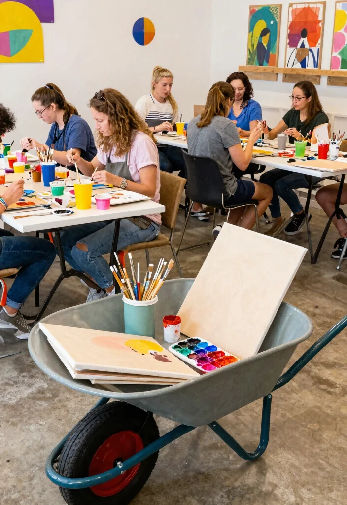 9 Fun Wheelbarrow Cooler Party Ideas for Summer BBQs 9. DIY Craft Party 0