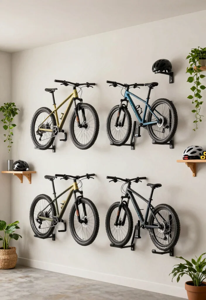 9 Heavy Duty Mountain Bike Storage Ideas Pro Tips 1. Vertical Wall Mounted Bike Racks 0