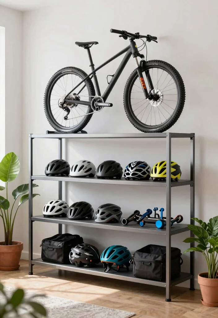 9 Heavy Duty Mountain Bike Storage Ideas Pro Tips 4. Bike Shelving Units 0