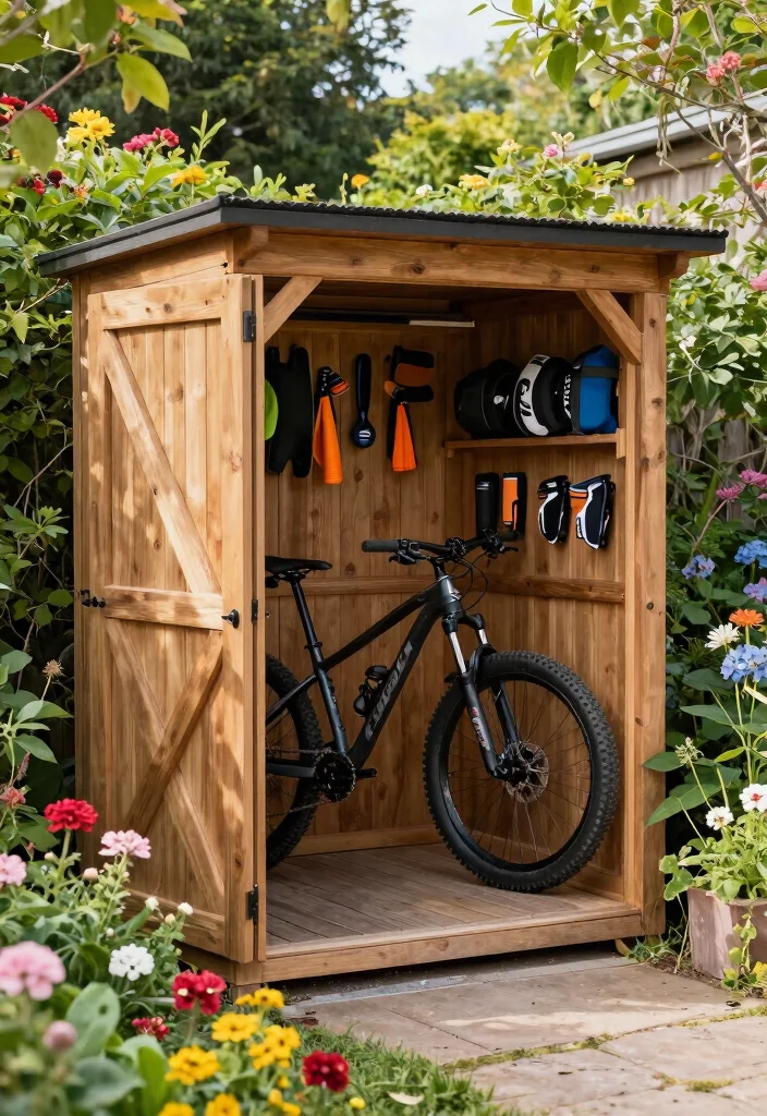 9 Heavy Duty Mountain Bike Storage Ideas Pro Tips 9. Outdoor Shed Bike Storage 0