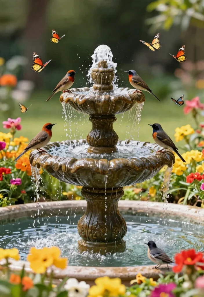 9 Magical Water Fountain Photoshoot Ideas Pro Tips 3. Incorporate Wildlife Natures Touch 0