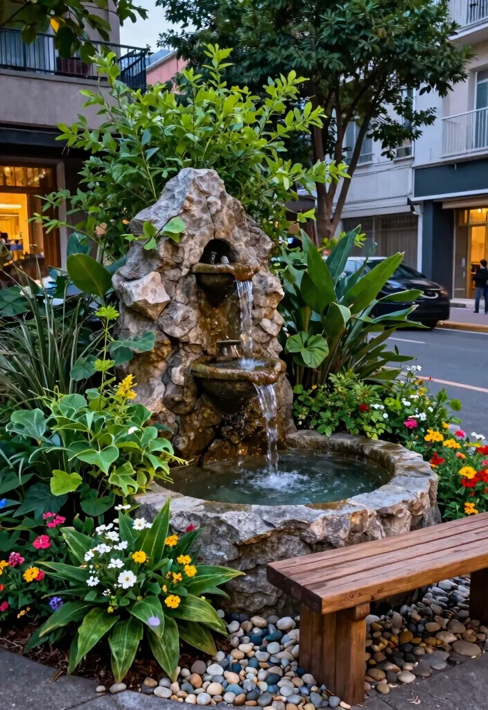 9 Modern Urban Water Fountain Inspirations for City Spaces 2 9 Modern Urban Water Fountain Inspirations for City Spaces 2. Rustic Stone Charm 0