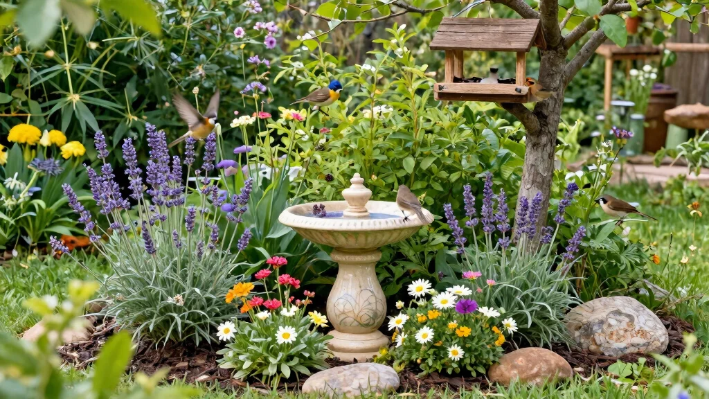 9 Perfect Bird Bath and Feeder Garden Ideas to Attract Birds