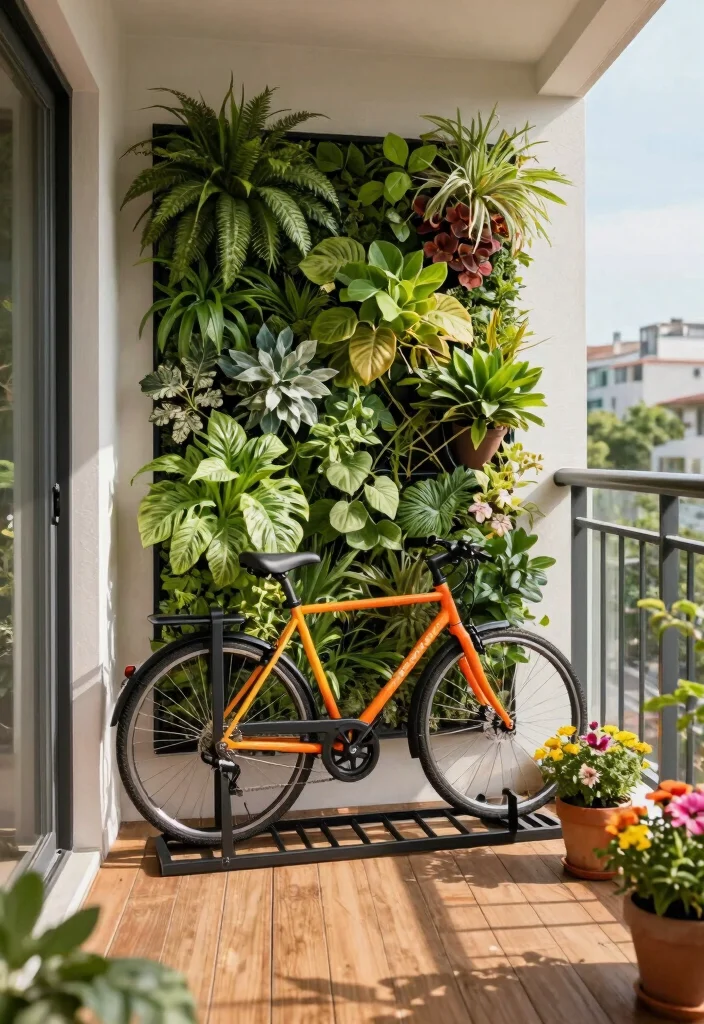 9 Practical Balcony Bike Storage Ideas for Apartment Living 1. Vertical Wall Mounted Bike Racks 0