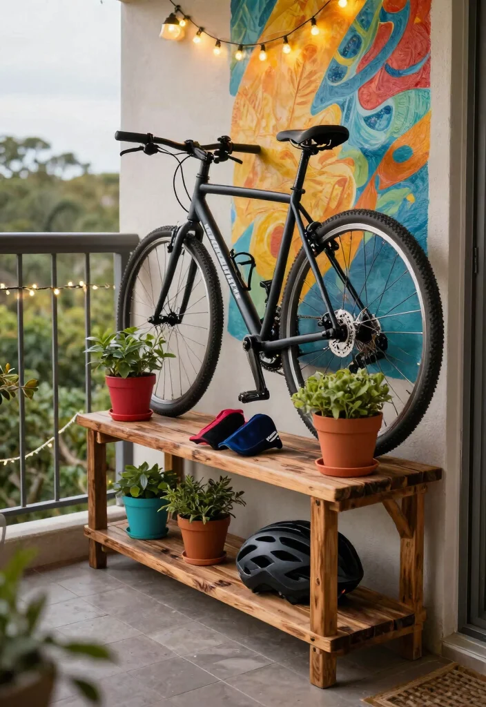 9 Practical Balcony Bike Storage Ideas for Apartment Living 4. Bike Shelves for Storage and Display 0