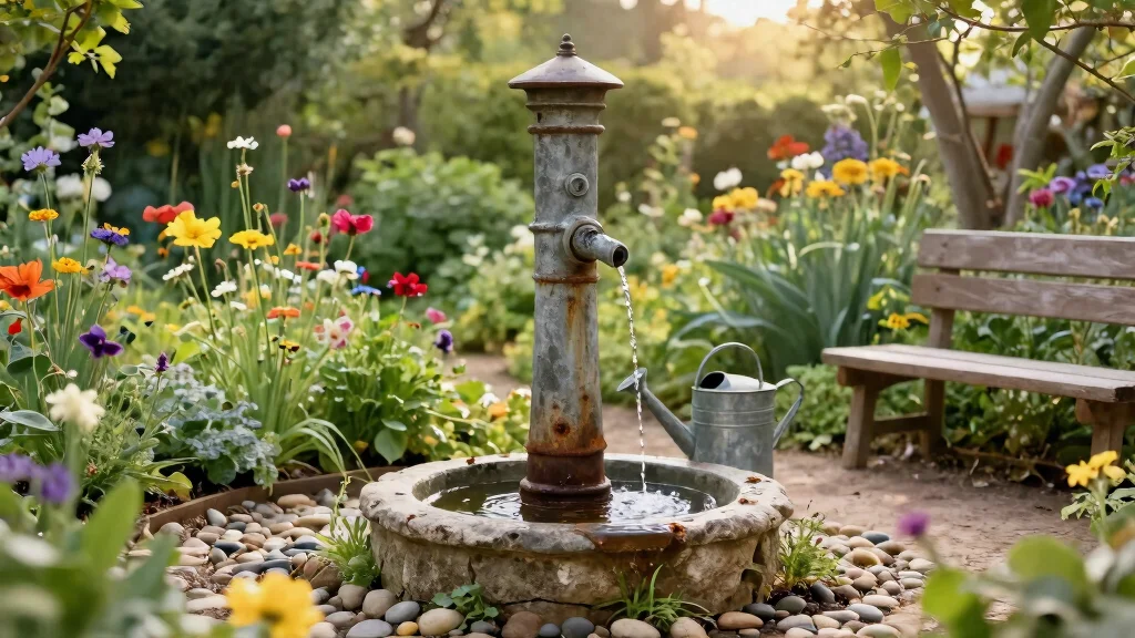 9 Rustic Old Water Pump Fountain Ideas for a Farmhouse Vibe