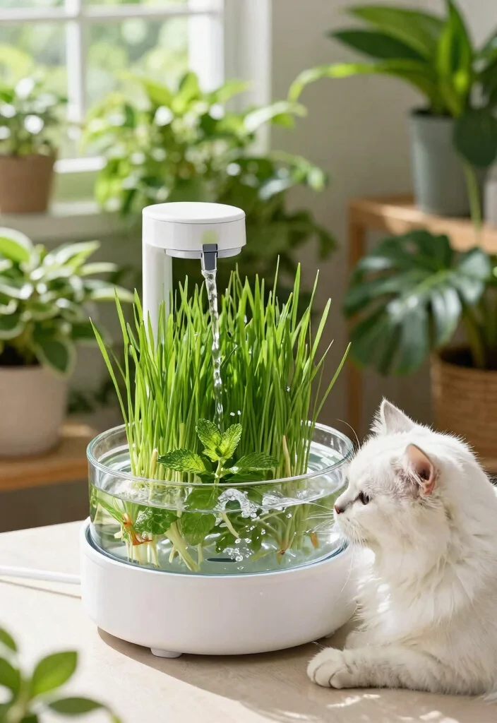 9 Safe and Fun Cat Water Fountain Ideas Your Pet Will Love 3. The Hydroponic Cat Fountain 0