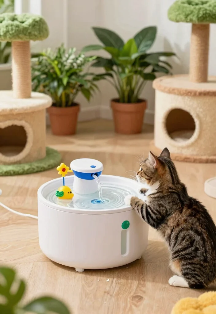 9 Safe and Fun Cat Water Fountain Ideas Your Pet Will Love 6. The Fun Interactive Fountain 0