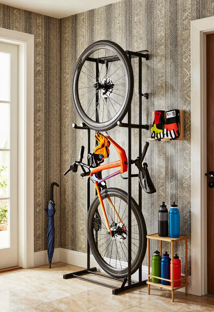 9 Sleek Road Bike Storage Ideas to Display Your Ride 2. Vertical Bike Storage Rack 0
