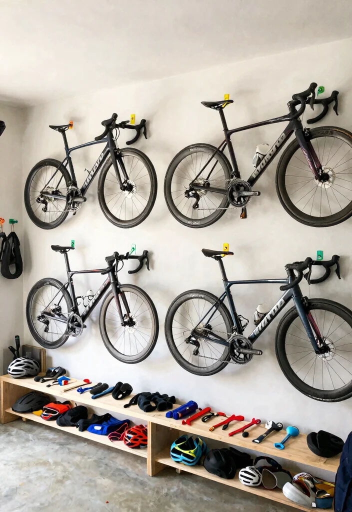 9 Sleek Road Bike Storage Ideas to Display Your Ride 3. Bike Hooks with Style 0