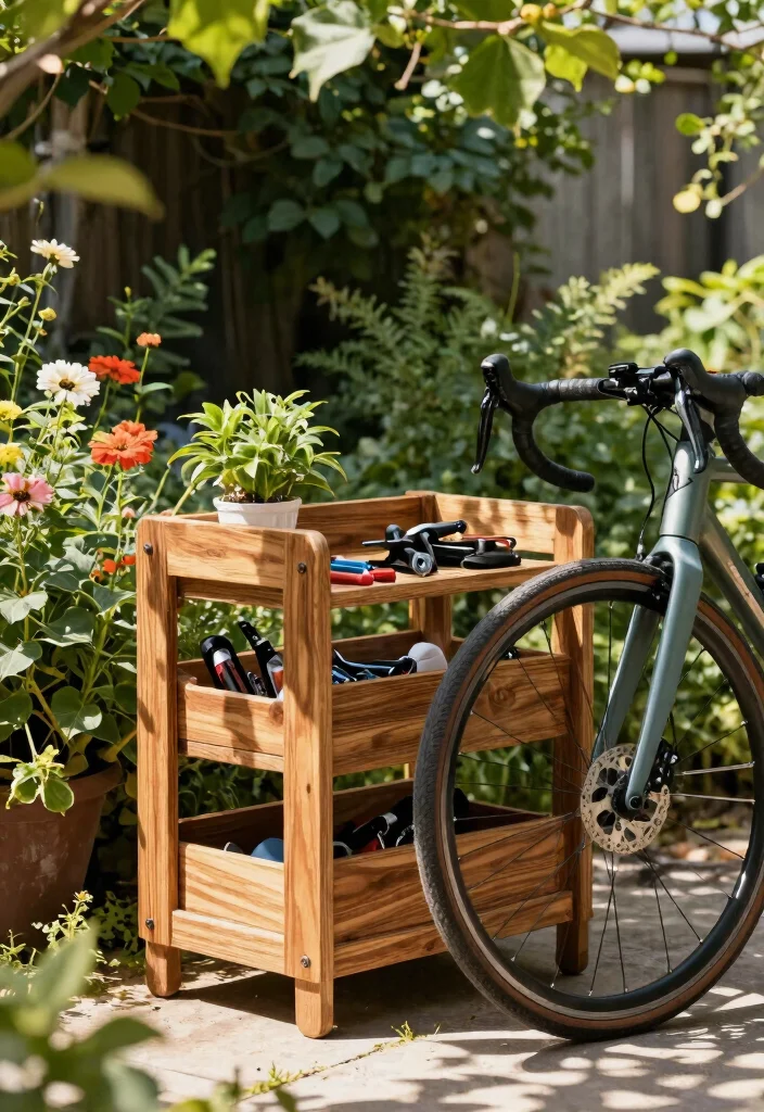 9 Sleek Road Bike Storage Ideas to Display Your Ride 4. Custom Bike Caddy 0