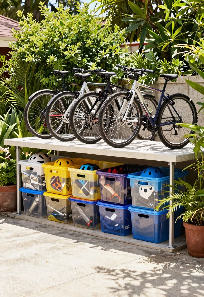 9 Smart Driveway Bike Storage Tips for Families 5. Under Bike Storage Utilize Every Inch 0