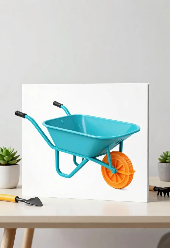 9 Sweet Wheelbarrow Card Ideas for Handmade Crafts 3. 3D Printed Wheelbarrow Card 0